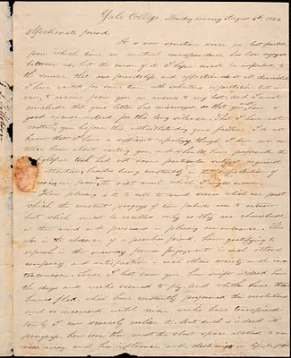 Letter from George Jeffrey Tillotson, [New Haven], to Amos Augustus Phelps, 1822 August 5