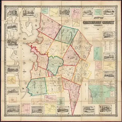 Map of Chittenden County, Vermont