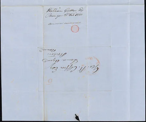 William Cutter to George Coffin, 25 February 1850
