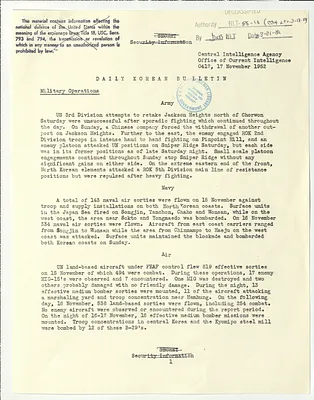 Memorandum, Daily Korean Bulletin
