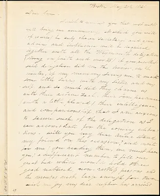 Letter from Henrietta Sargent, Boston, [Massachusetts], to Anne Warren Weston, 1841 May 23