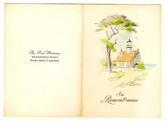 Funeral Program for Adelaide Hafner Chaney