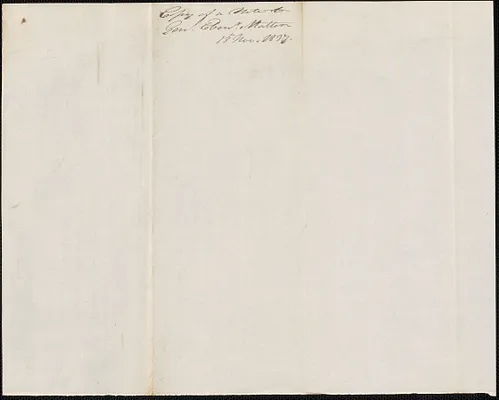 George Coffin to General Eben Mattor, 18 November 1837