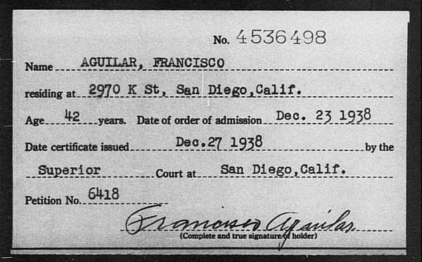 Aguilar, Francisco - 1938