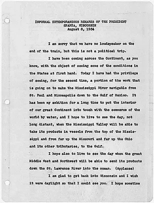 Infromal Extemporaneous Remarks of the President in Sparta, Wisconsin