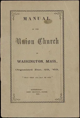 Manual of the Union Church, 1865