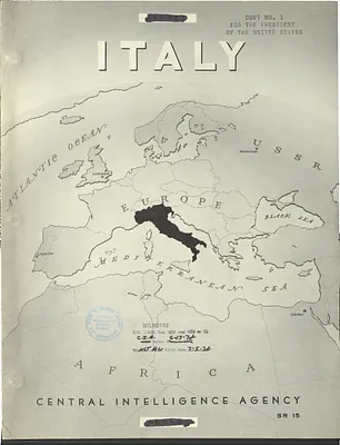 Report, Central Intelligence Agency, Italy, Situation Report 15