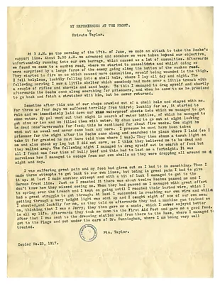 My Experiences at the Front by Private Taylor