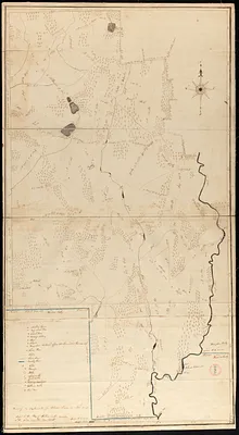 Plan of Belchertown made by Elias Bassett, dated November, 1830