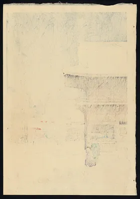 Snow at Nezu Gongen Shrine, 1933