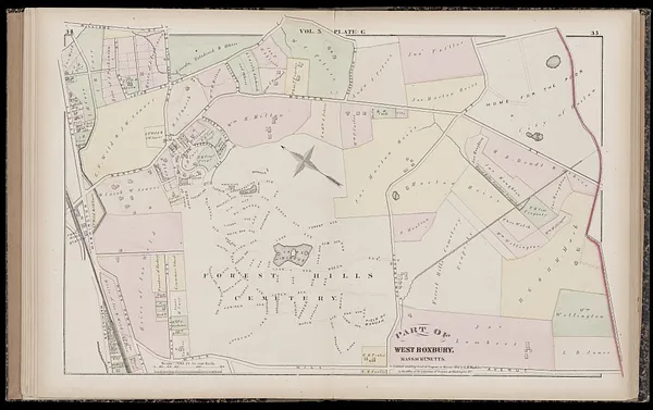 Atlas of the county of Suffolk, Massachusetts : vol. 5th, West Roxbury, now ward 17, Boston : from actual survey & official records