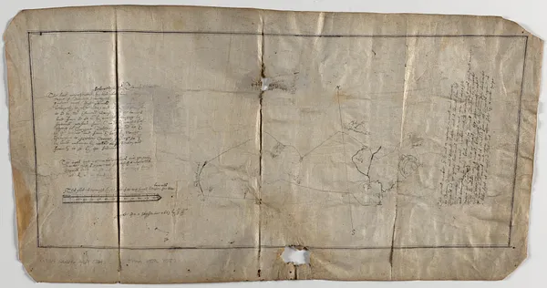 Plat map for Mount Wollaston Farm, Braintree, Massachusetts-Bay Colony