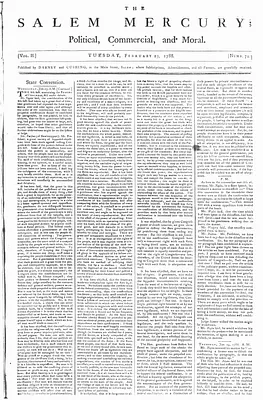 The Salem Mercury: Political, Commercial, and Moral