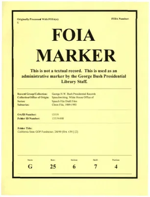 California State GOP Fundraiser 2/6/90 [OA 4391] [2]