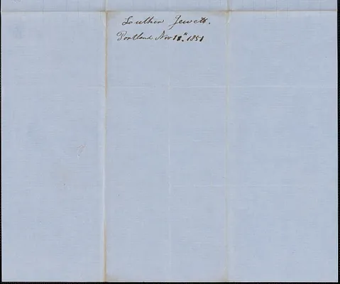 Luther Jewett to George Coffin, 11 November 1851