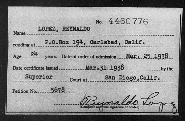 Lopez, Reynaldo - 1938