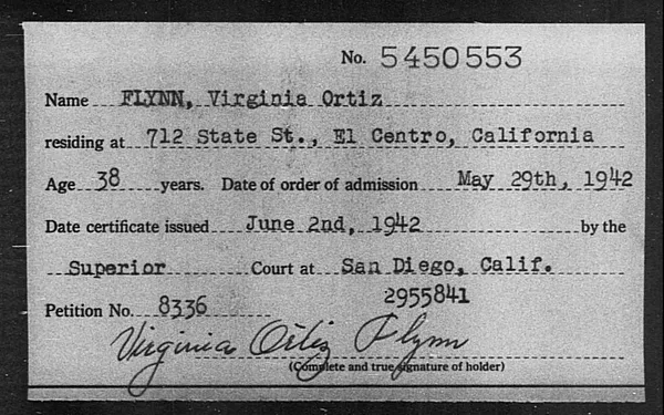 Flynn, Virginia Ortiz - 1942