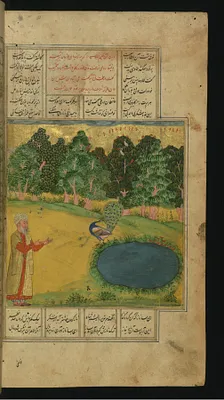 A Wise Man and a Peacock Plucking Out its Feathers Not to be Attractive to People