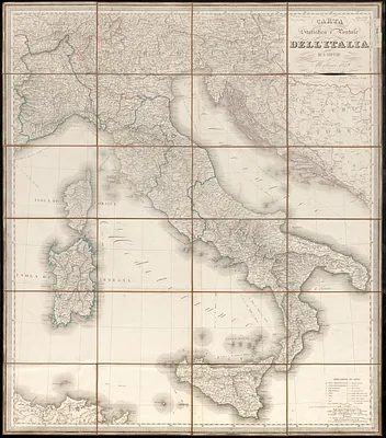 Carta statistica e postale dell'Italia