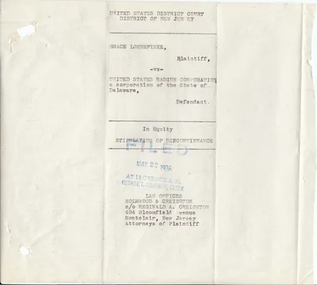 Deposition, May 22, 1936