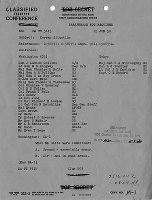 Army Department Teletype Conference