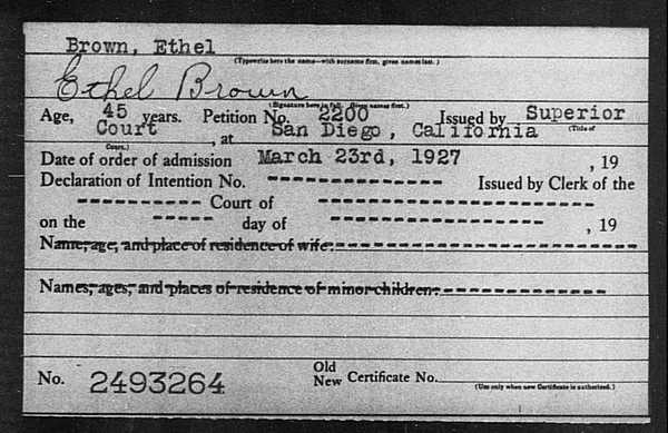 Brown, Ethel - 1927