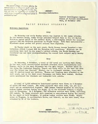 Memorandum, Daily Korean Bulletin