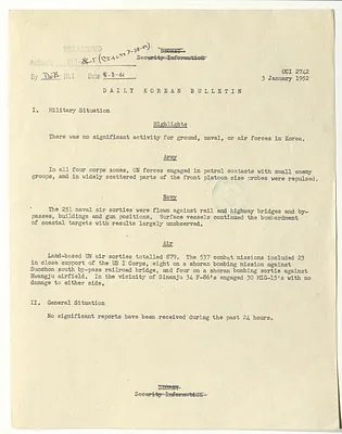 Memorandum, Daily Korean Bulletin
