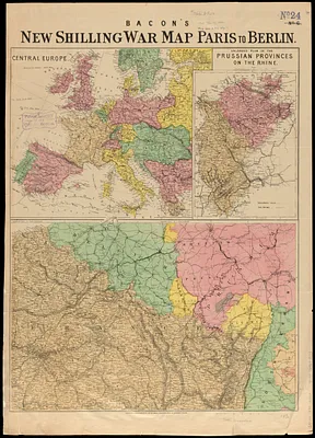 Bacon's new shilling war map Paris to Berlin