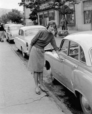 Street Scene with Woman and Car, 1966
