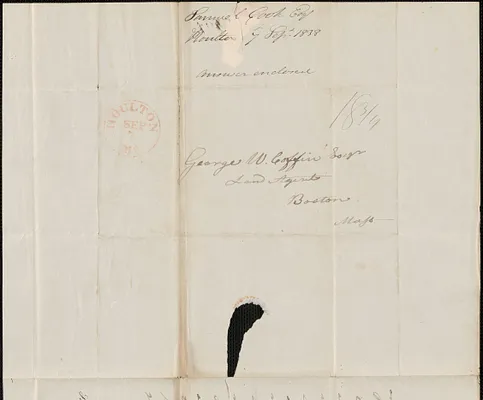 Samuel Cook to George Coffin, 7 September 1838