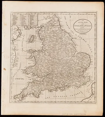 An accurate map of England and Wales with the principal roads from the best authorities