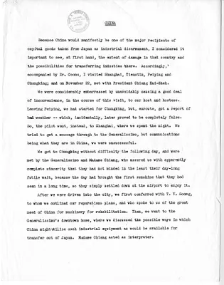 Typed Note from Edwin Pauley