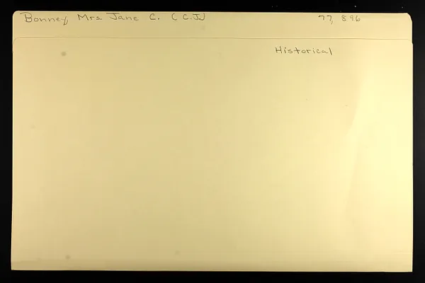 Bonney, Mrs. Jane C. (C.J.)