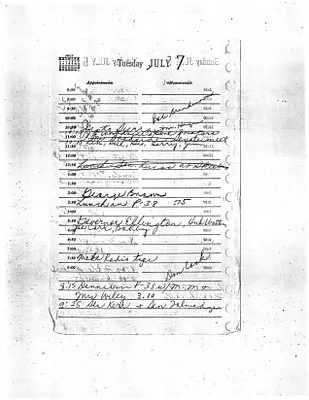 Lyndon Johnson's 1959 Desk Diary, beginning 7/7/1959