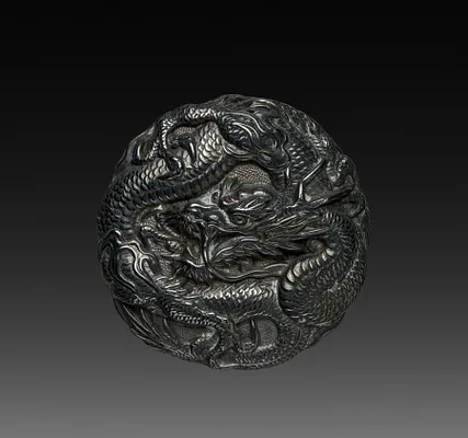 Button with Dragon