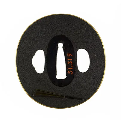 Tsuba with a Netsuke, Inro, Money Pouch, and Fan
