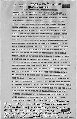 Franklin D. Roosevelt to Winston Churchill