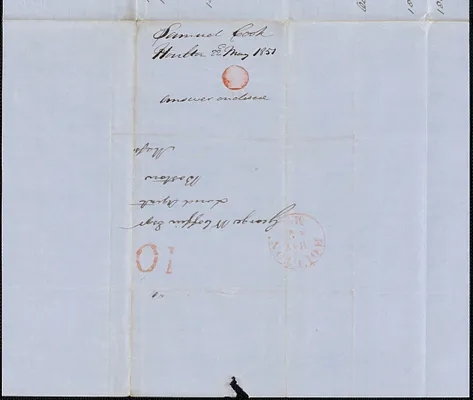 Samuel Cook to George Coffin, 22 May 1851