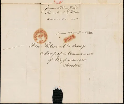 James Osborn to Edward Bangs, 27 September 1832