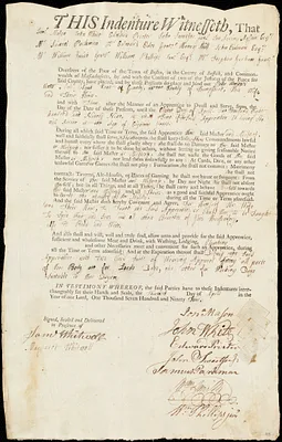 Polly Moelenar indentured to apprentice with Elijah Kent of Granby, 30 April 1794