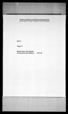 Reports Sent to the Assistant Commissioner and Affidavits, 1867-1868