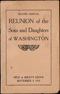 1910 Sons and Daughters of Washington Program