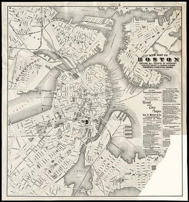 New map of Boston giving all points of interest