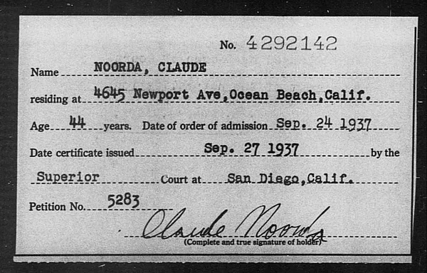 Noorda, Claude - 1937