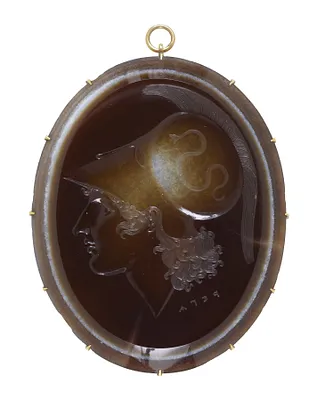 Pendant with Intaglio of Athena