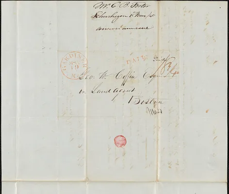 C.B. Foster to George Coffin, 15 May 1845