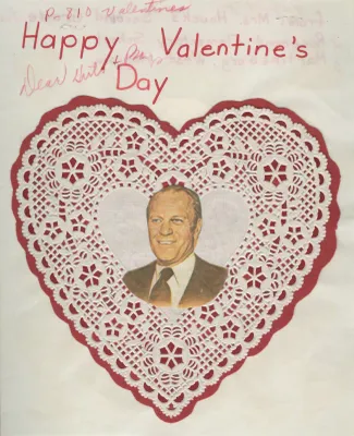 Valentine Card from Mrs. Houck's 2nd Grade Class to President Gerald R. Ford