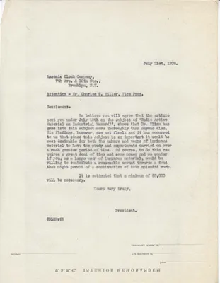 Letters Sent to Charles S. Miller, July 21, 1926