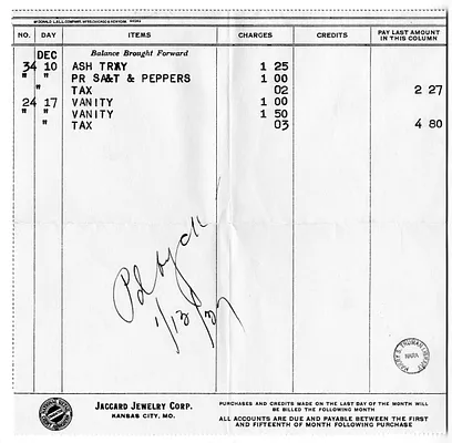 Bill from Jaccard Jewelry Corporation